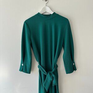 Zara Green Mock Neck Dress